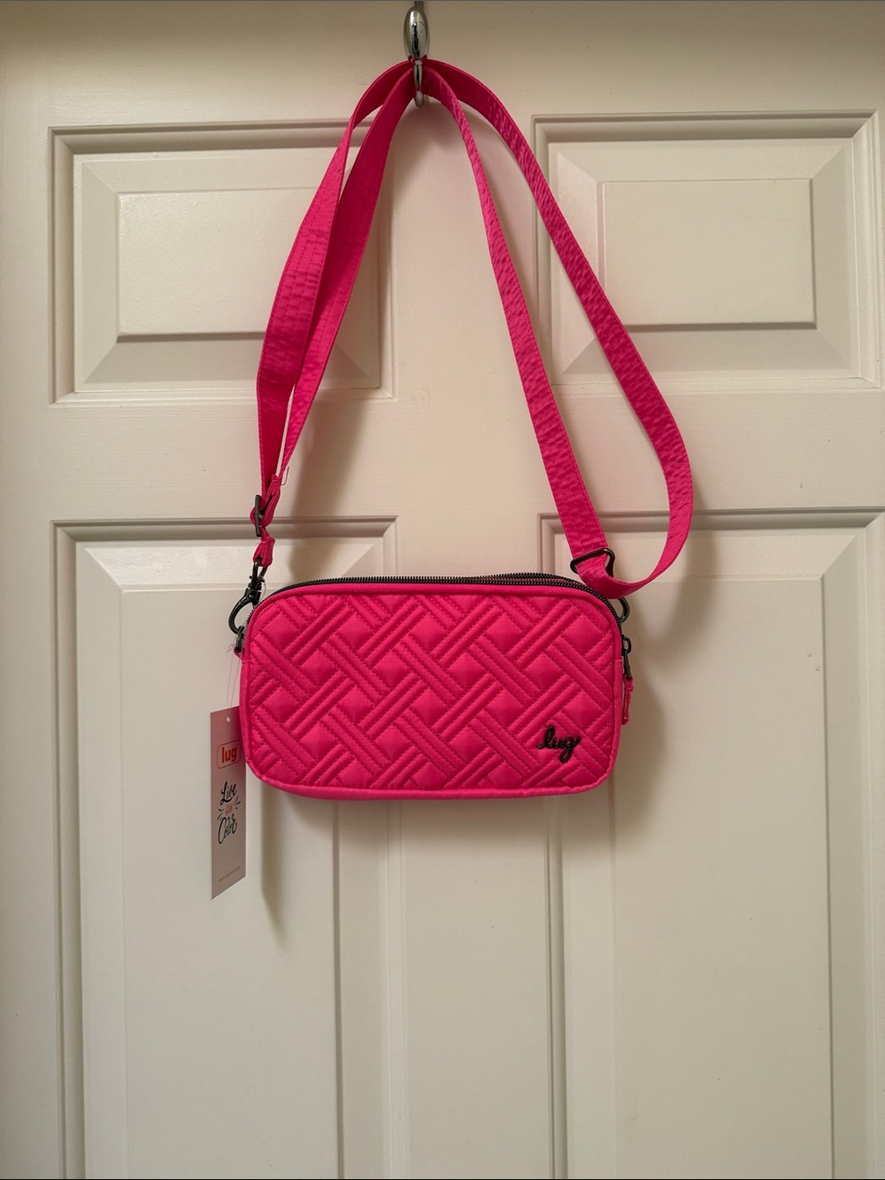 NWT lug Coupe XL Bright Pink Crossbody Bag